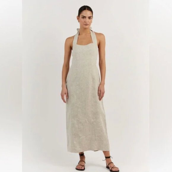 DISSH Dresses & Skirts - DISSH Willow Natural Linen Halter Dress – Size US 4 / AU 8
